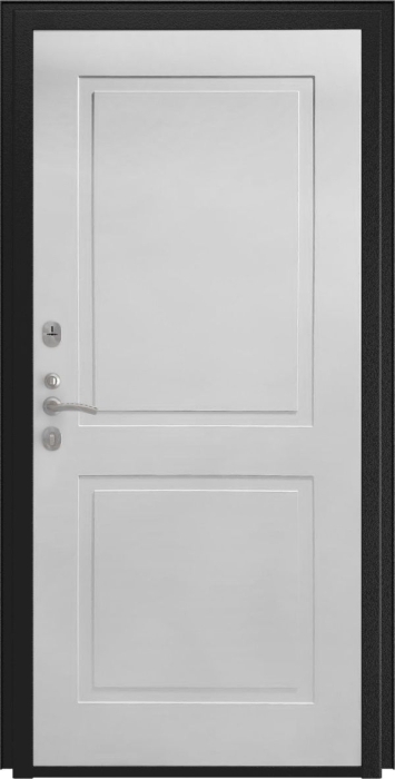 Входная дверь Аура ФЛ-609 (L-52, 10мм, белый матовый) внутренняя сторона