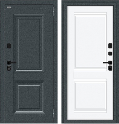 Дверь Браво Thermo Некст МФ/SBlack Старк антрацит/White Silk