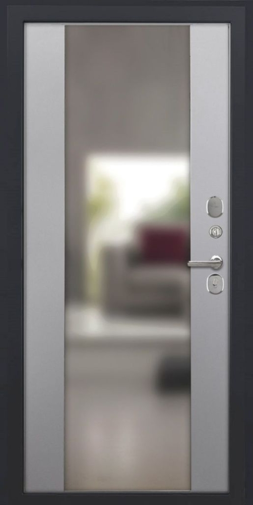 Входная дверь ДвериПРО Модель L-47 Алиса (16мм, ПВХ софт грей, зеркало) DPRO195333 внутренняя сторона