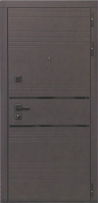 Входная дверь L-43 ФЛ-185 (10мм, ПВХ ясень белый) внешняя сторона