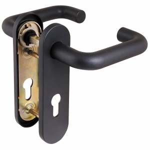 Ручка дверная FP.DH172.0433 NE (B2B)  (8x120) с пружиной BL-24 черный