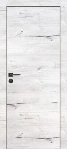 Межкомнатная дверь PX-1 черная кромка с 4-х ст. Дуб арктик