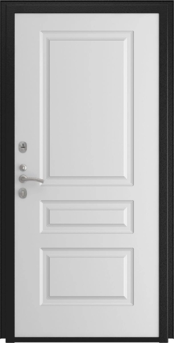 Входная дверь Авеста Эмаль L-2 (16мм, белая эмаль) внутренняя сторона